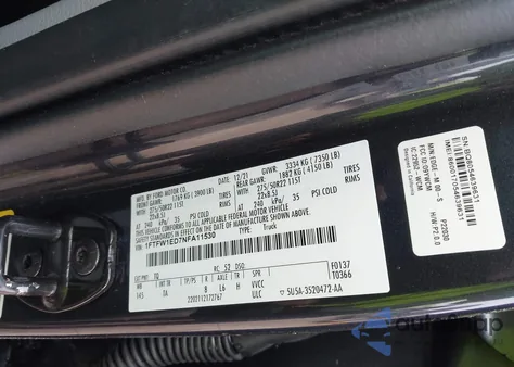 2022 Ford F-150 Limited from USA, damaged, VIN 1FTFW1ED7NFA11530